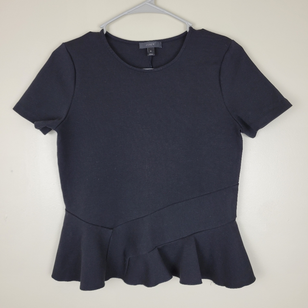 J Crew Ruffled Peplum Blouse